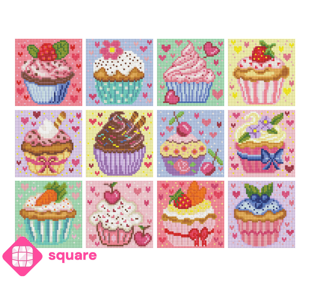 Diamond Painting - cearat.com Design - Mini Set Cupcake Love