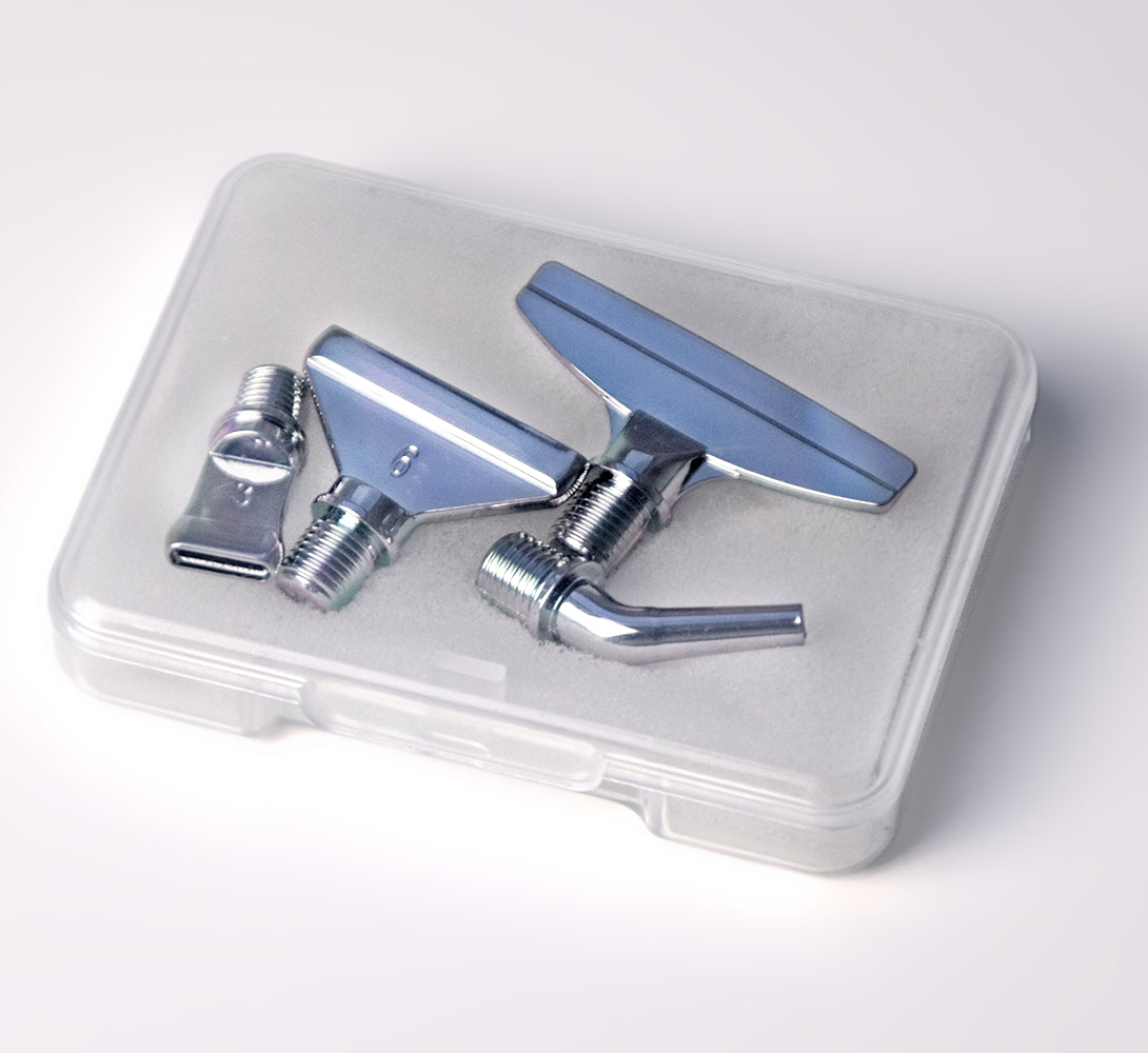 4er Set Metall-Aufsätze für Diamond Painting Stifte zum Schrauben – Silber