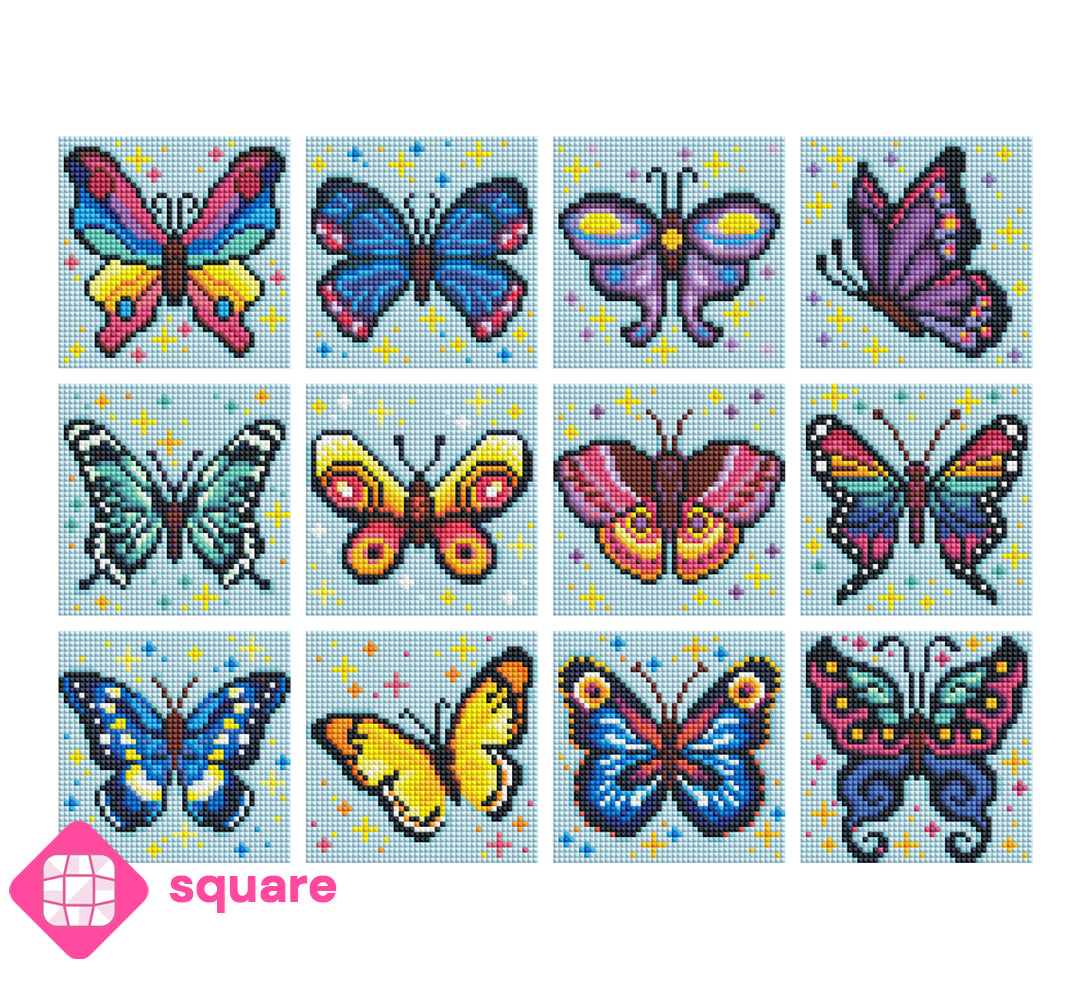 Diamond Painting - cearat.com Design - Mini Set Butterflies