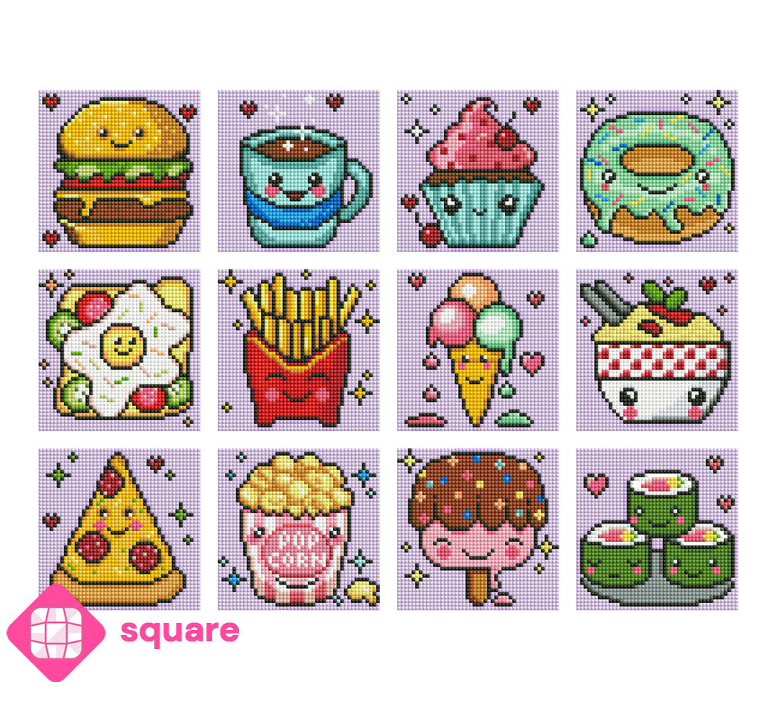 Diamond Painting - cearat.com Design - Mini Set Happy Food